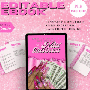 PLR Nail Business eBook | Canva Template | Done For You | Passive Income | Resell Rights Included